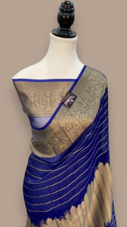 Pure Metallic Tissue Handloom Banarasi Saree - The Handlooms