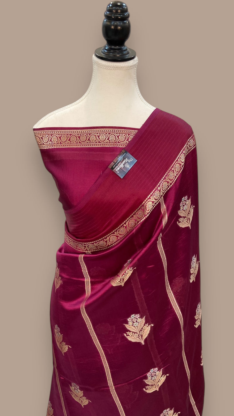 Pure Mango Silk Banarasi Handloom Saree - The Handlooms