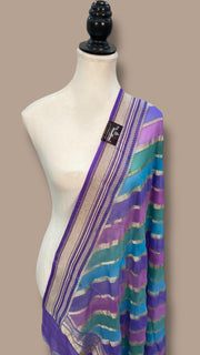 Khaddi Georgette Handloom Banarasi Dupatta - The Handlooms