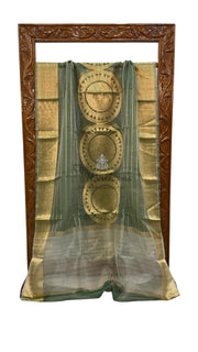 Pure Metallic Tissue Handloom Banarasi Saree - The Handlooms