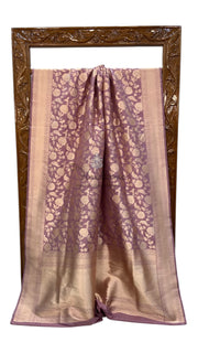 Pure Katan Silk Banarasi Handloom Saree - All over Jaal work - The Handlooms