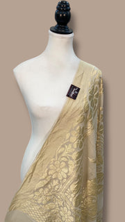 Pure Moonga  handloom Dupatta - The Handlooms