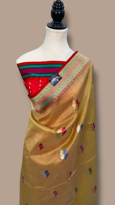 Pure Kora Handloom Banarasi Saree