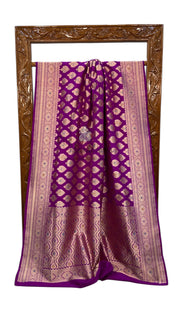 Pure Katan Silk Banarasi Handloom Saree - All over Jaal Work With Meenakari - The Handlooms
