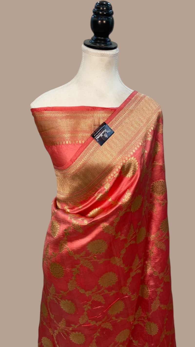 Pure Dupion Silk Banarasi Handloom Saree - The Handlooms