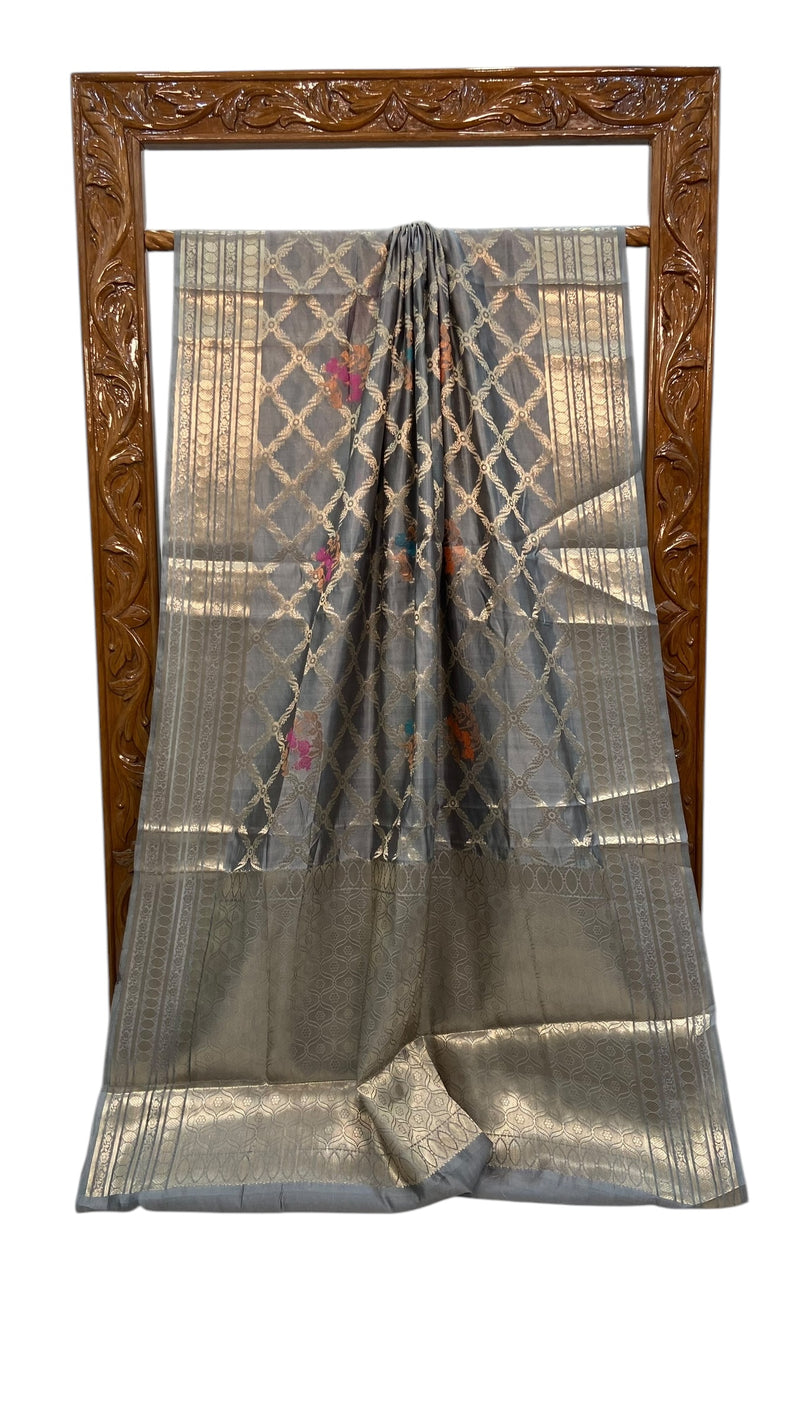 Pure Mango Silk Banarasi Handloom Saree - The Handlooms