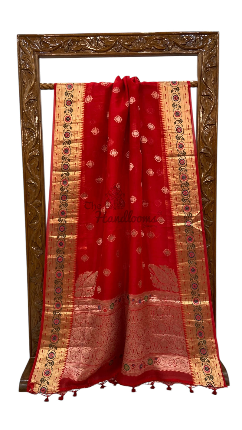 Pure Kora Handloom Banarasi Saree - The Handlooms