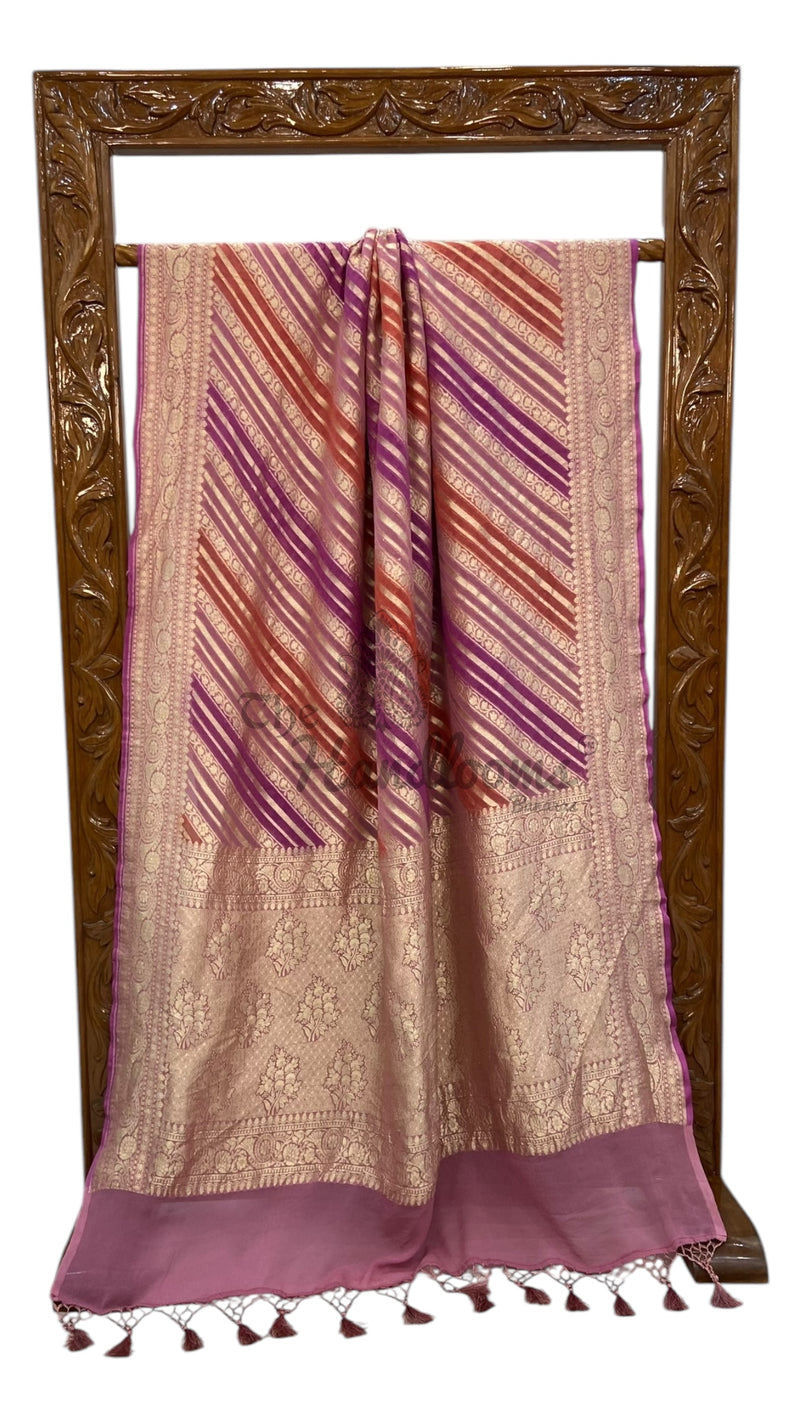 Khaddi Georgette Handloom Banarasi Saree - The Handlooms