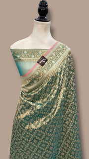 Pure Tissue Reshmi zari Handloom Banarasi Saree - The Handlooms