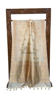 Pure Katan Silk Banarasi Handloom Saree - All over Kadua motifs - The Handlooms