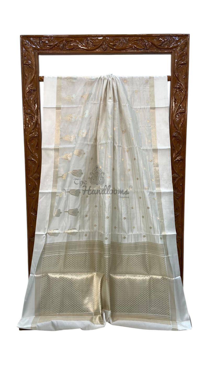Pure Mango Silk Banarasi Handloom Saree - The Handlooms