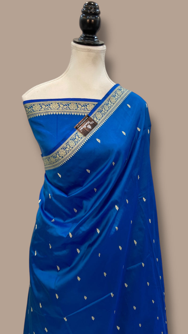 Pure Katan Silk Reshmi Zari Banarasi Handloom Saree - The Handlooms