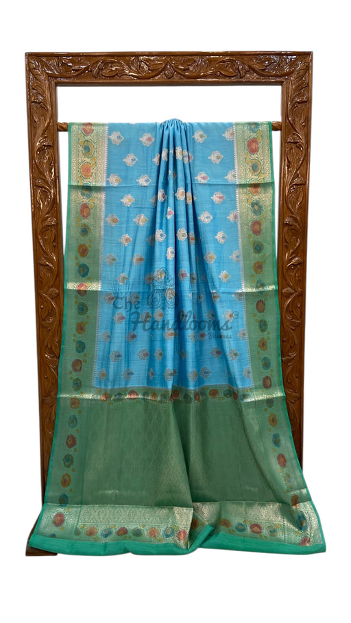 Pure Chiniya Silk Handloom Banarasi Saree - The Handlooms