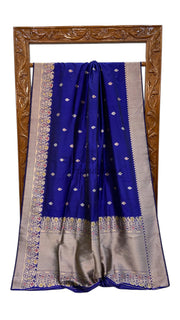 Pure Katan Silk Banarasi Handloom Saree - All over Kadua motifs With Meenakari - The Handlooms