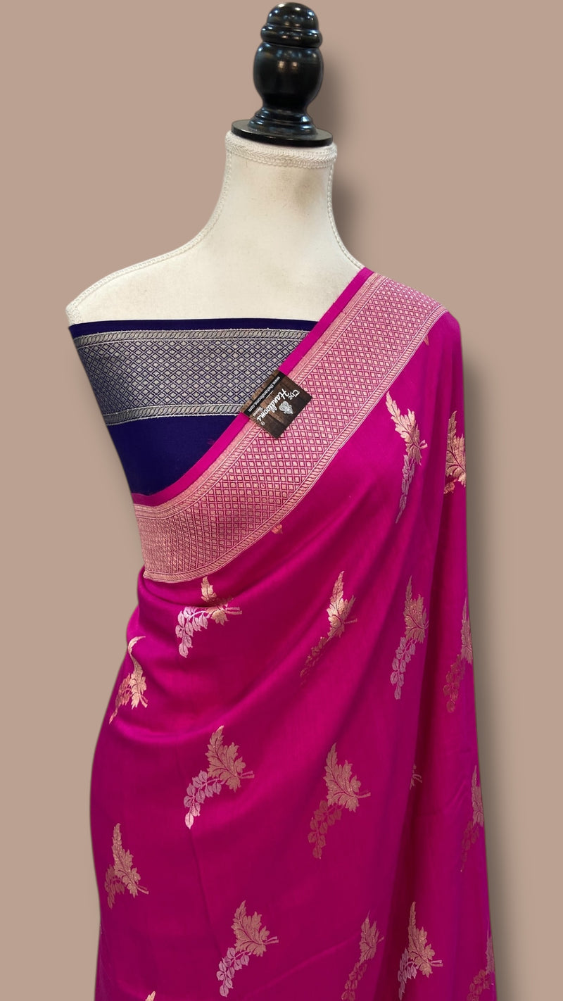 Moonga Georgette Handloom Banarasi Saree - The Handlooms