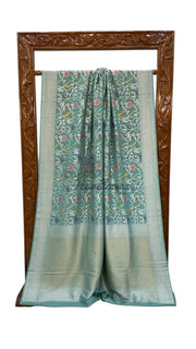 Moonga Georgette Handloom Banarasi Saree - Tilfi - The Handlooms