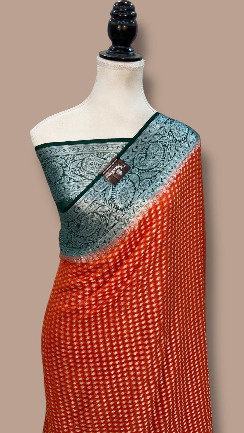 Pure Chiffon Khaddi Banarasi Saree - The Handlooms