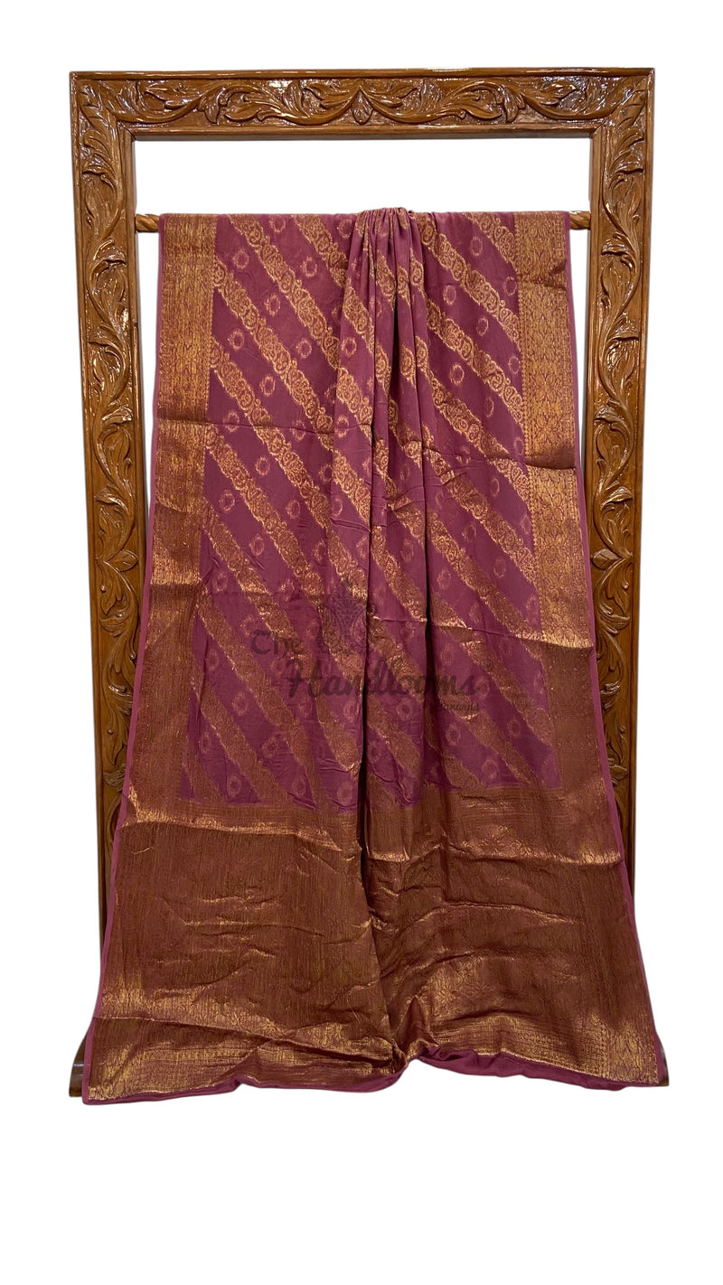 Pure Chiffon Khaddi Banarasi Saree - The Handlooms
