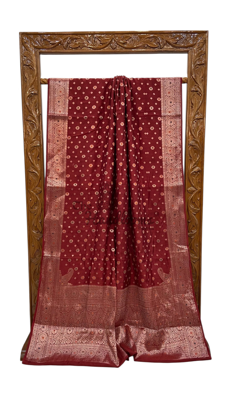 Moonga Silk Handloom Banarasi Saree - The Handlooms