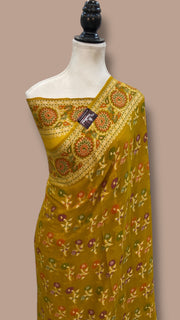 Pure Chiffon Khaddi Banarasi Saree - The Handlooms