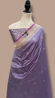 Pure Katan Silk Banarasi Handloom Saree - All Over Kadua Motifs - The Handlooms