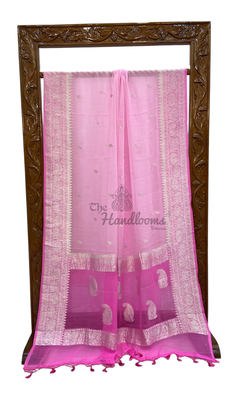 Pure Georgette Handloom Banarasi Saree - The Handlooms