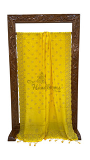 Pure Georgette Handloom Banarasi Saree with Siroski Stone Work - The Handlooms