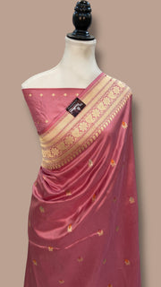 Pure Katan Silk Handloom Banarasi Saree - All Over Kadua Motifs With Meenakari - The Handlooms