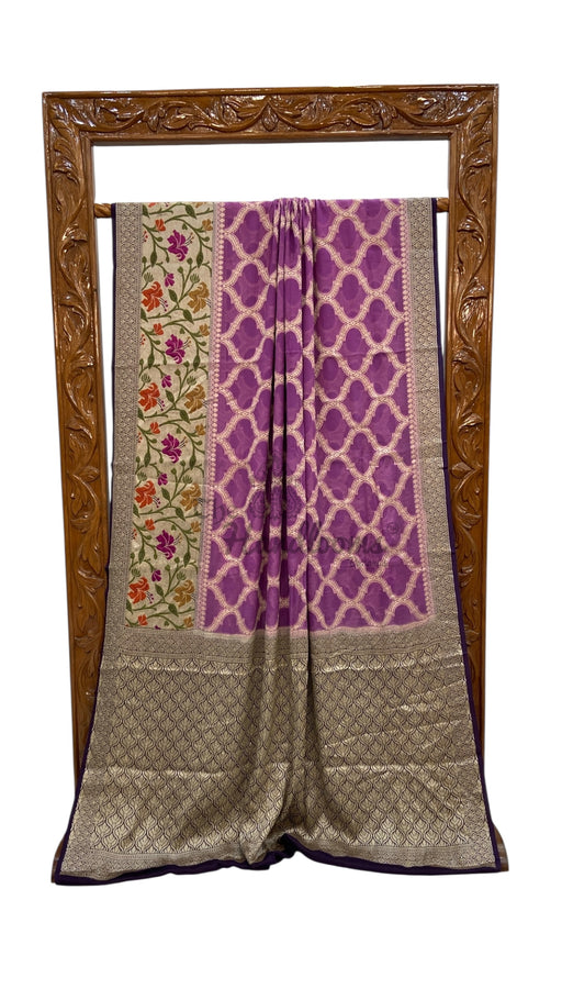 Pure Chiffon Khaddi Banarasi Saree - The Handlooms