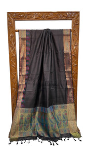 Pure Tussar Silk Handloom Banarasi Saree - The Handlooms