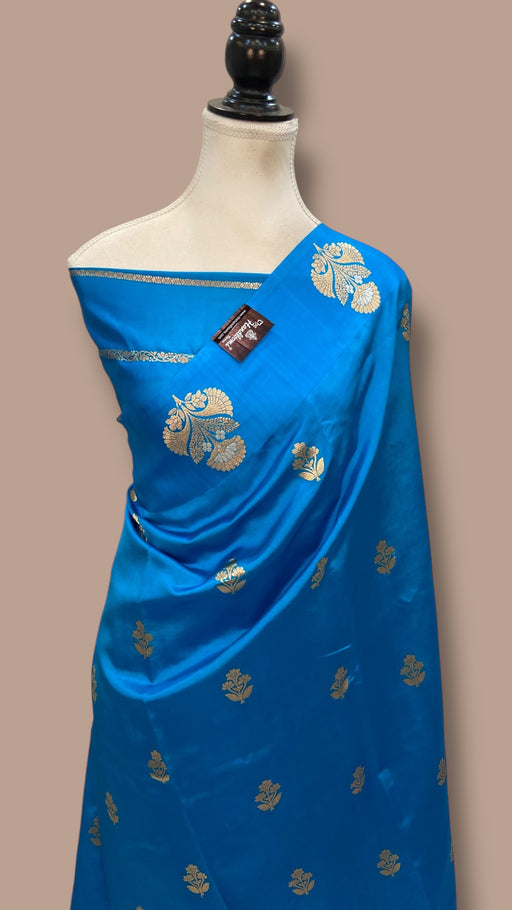 Pure Katan Silk Banarasi Handloom Saree - All Over Kadua Motifs - The Handlooms