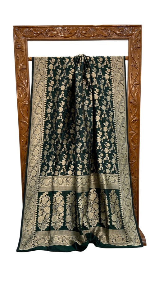 Pure Katan Silk Banarasi Handloom Saree - All Over Jaal Work - The Handlooms