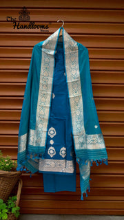 Pure Katan Silk Handlooms Banarasi Dress material - The Handlooms