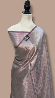 Pure Kora Tissue Tanchui Handloom Banarasi Saree - The Handlooms