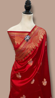 Pure Mango Silk Banarasi Handloom Saree - The Handlooms