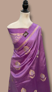 Pure Mango Silk Banarasi Handlokom Saree - The Handlooms