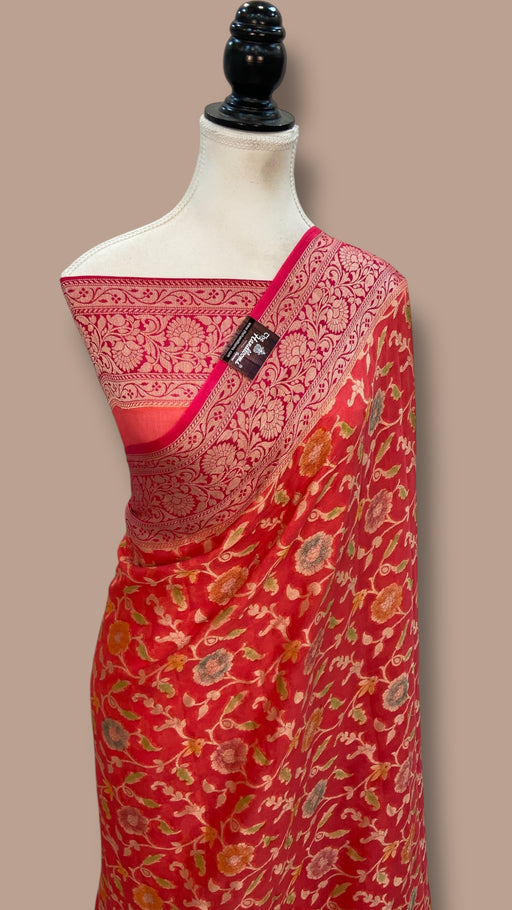 Pure Chiffon Khaddi Banarasi Saree - The Handlooms
