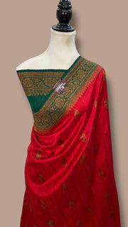 Pure Raw Silk Handloom Banarasi Saree - The Handlooms