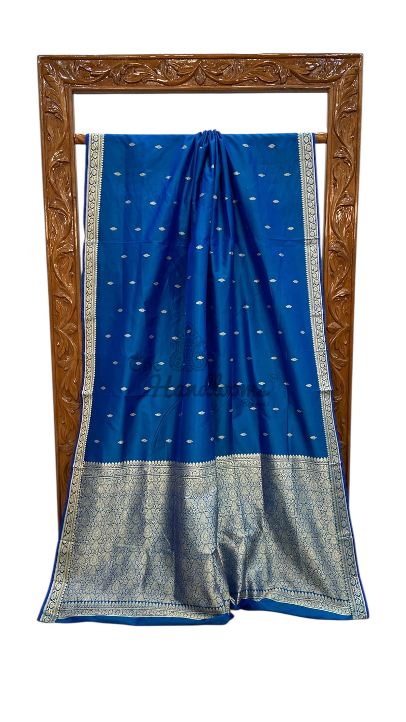 Pure Katan Silk Reshmi Zari Banarasi Handloom Saree - The Handlooms