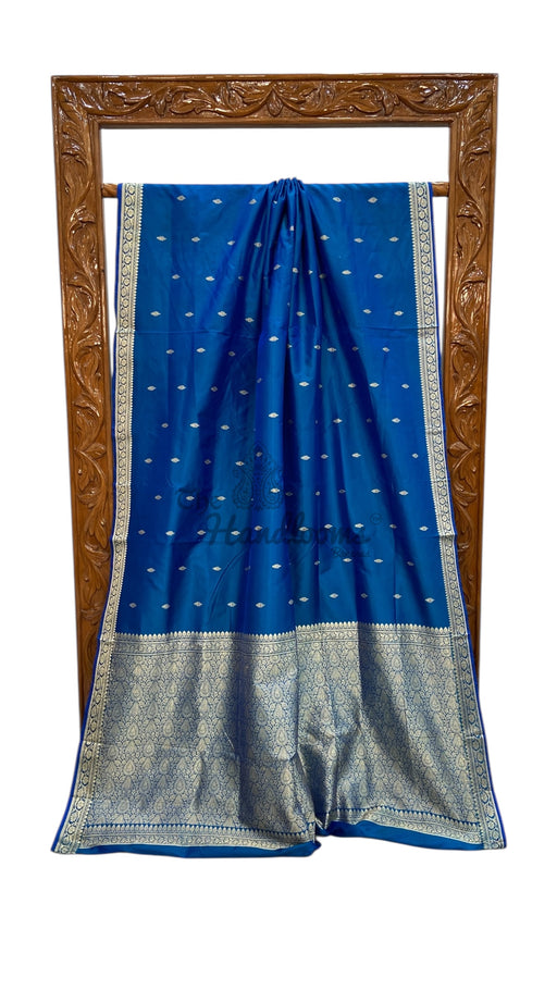 Pure Katan Silk Reshmi Zari Banarasi Handloom Saree - The Handlooms