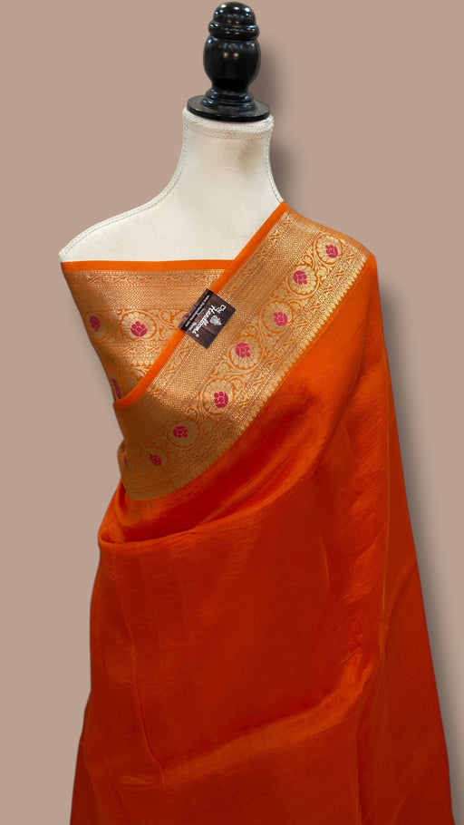 Pure Kora Silk Handloom Banarasi Saree - The Handlooms