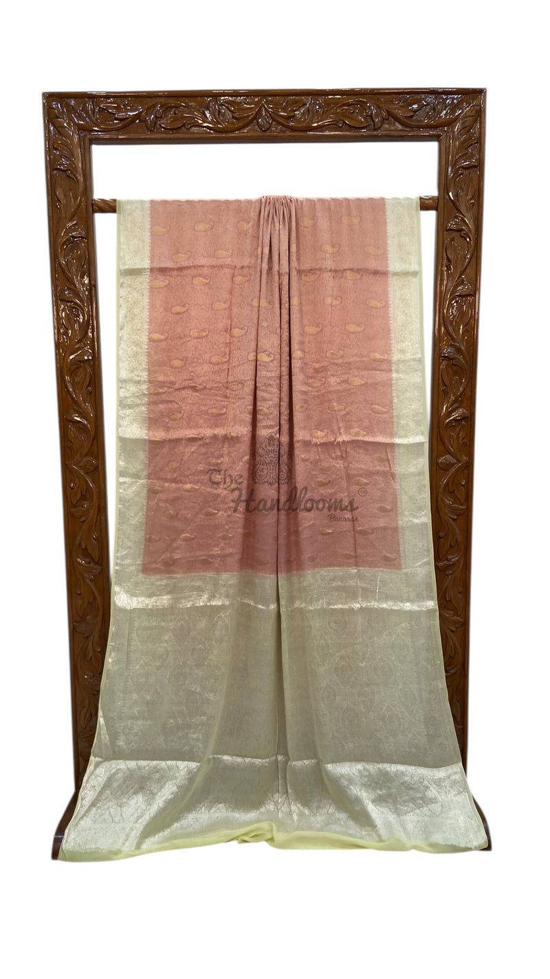 Pure Chiffon Khaddi Banarasi Saree - The Handlooms
