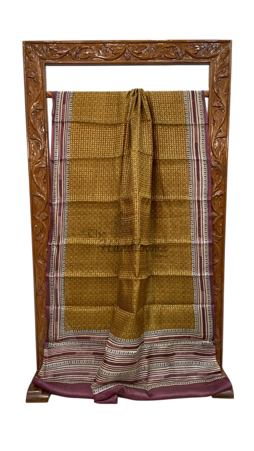 Pure Tussar Silk Handloom Banarasi Saree - The Handlooms