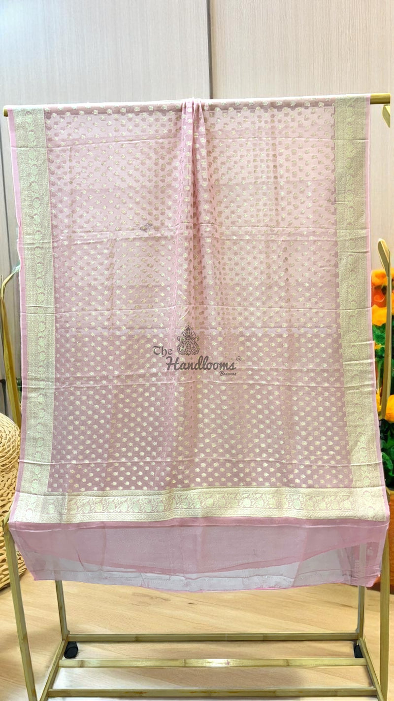 Pure Khaddi Georgette Handloom Dupatta - The Handlooms