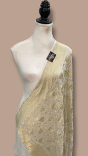Pure Khaddi Georgette Handloom Dupatta - The Handlooms
