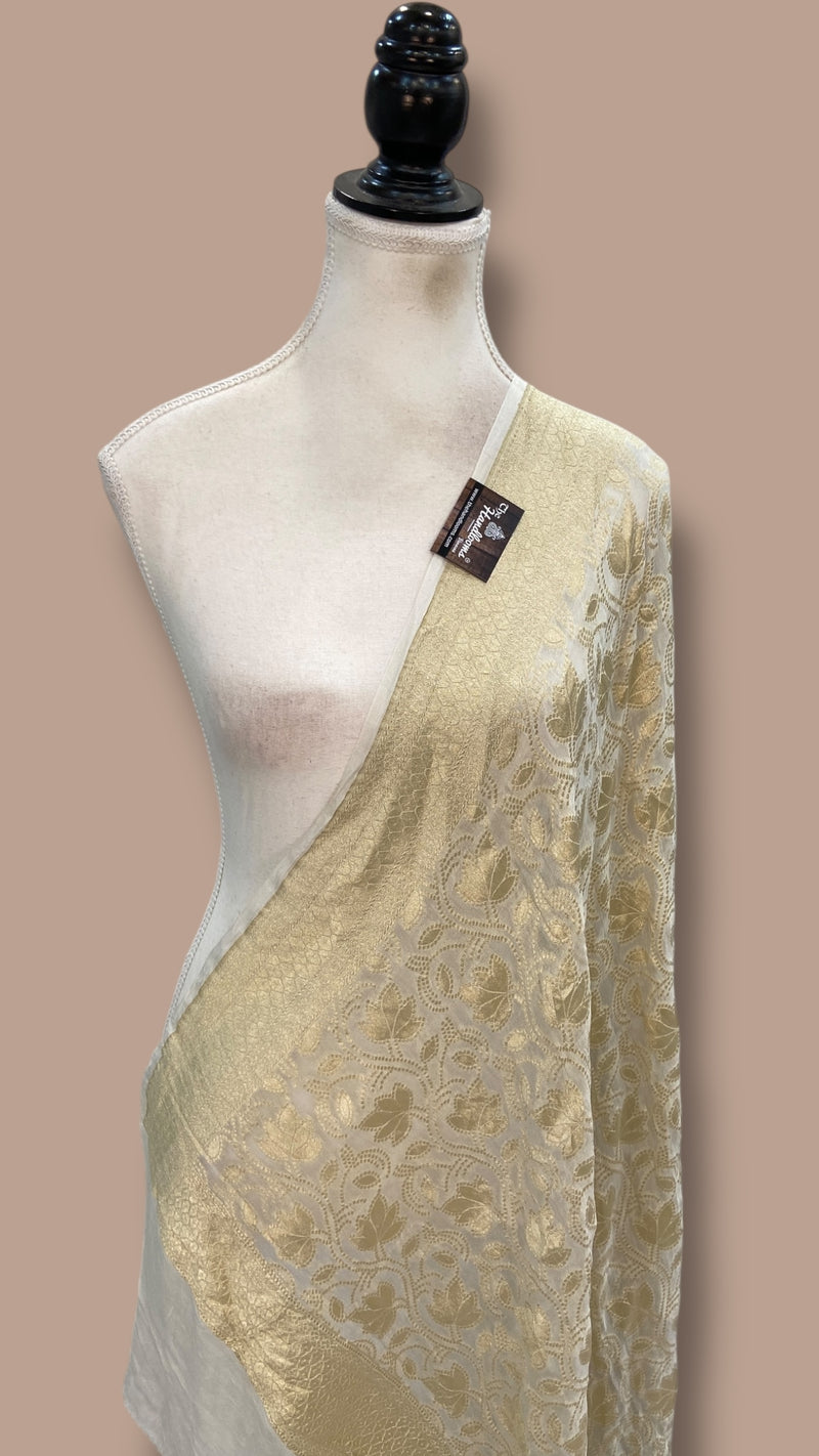 Pure Khaddi Georgette Handloom Dupatta - The Handlooms
