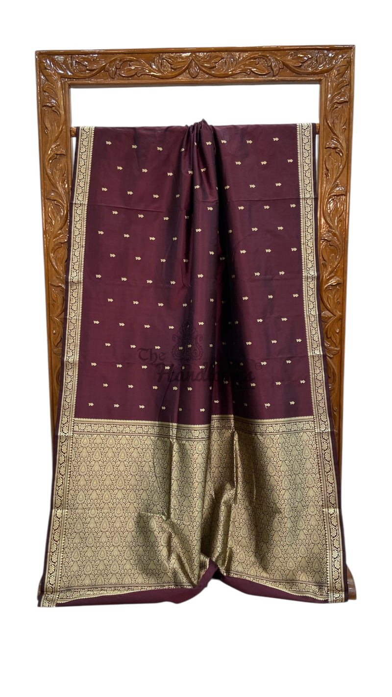 Pure Katan Silk Reshmi Zari Banarasi Handloom Saree - The Handlooms