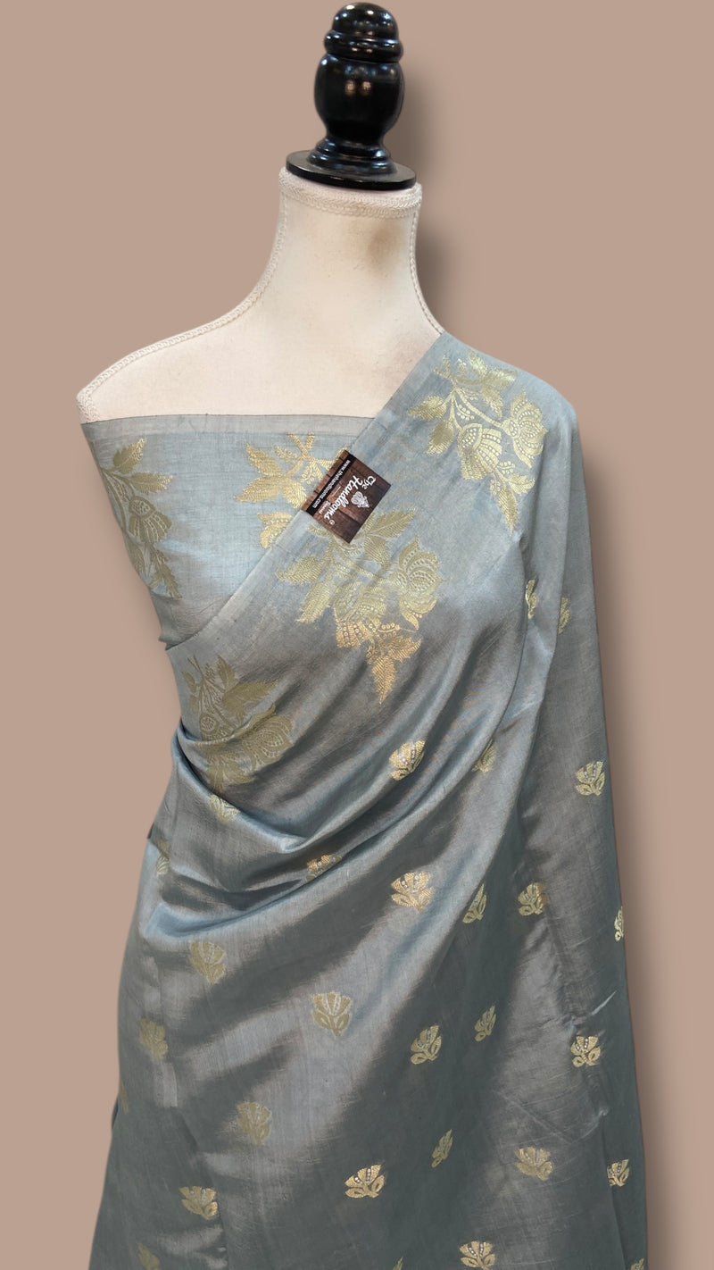 Pure Mango Silk Banarasi Handlokom Saree