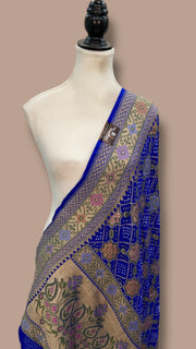 Pure Georgette Banarasi Bandhej Handloom Dupatta - The Handlooms