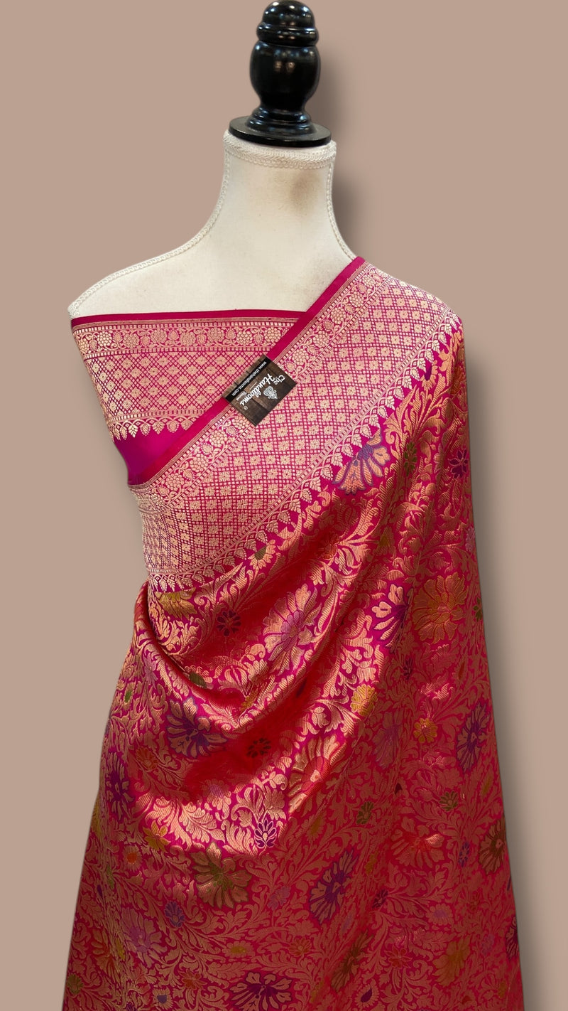 Ektara Pure Katan Silk Banarasi Handloom Saree - Tanchui Brocade - The Handlooms
